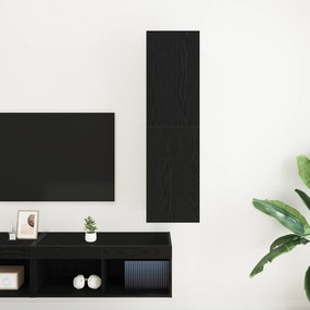 vidaXL Μονάδα Τηλεόρασης σε Μαύρη Δρυς, Διαστάσεις 30.5 x 30 x 110 εκ., Κατασκευασμένη από Επεξεργασμένο Ξύλο