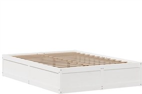 vidaXL Σκελετός Κρεβ. Χωρίς Στρώμα Λευκό 160x200 εκ Μασίφ Πεύκο