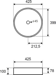 Karag Elpis CS-0003-E3 Stracciatella Ø42,5 - Επιτραπέζιος Νιπτήρας Terrazzo
