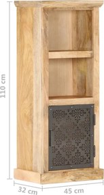 vidaXL Ντουλάπι με Πόρτα 45x32x110 εκ. Μασίφ Ξύλο Μάνγκο