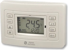 Θερμοστάτης χώρου BS-812/P ηλεκτρονικός προγραμματιζόμενος με 2 ΑA μπαταρίες 5Α 250V AC