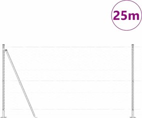 vidaXL Στύλος Περιφράξεων Ασημί