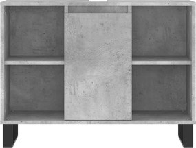 vidaXL Ντουλάπι Μπάνιου Γκρι Σκυροδέματος 80x33x60 εκ. Επεξ. Ξύλο