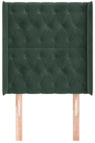 vidaXL Κεφαλάρι με Πτερύγια Πράσινο 83x16x118/128 εκ. Βελούδινο