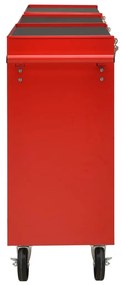 Εργαλειοφόρος Τροχήλατος με 21 Συρτάρια Κόκκινος Ατσάλινος - Κόκκινο