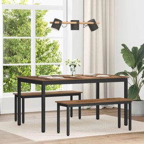 vidaXL Τραπεζαρίες ΜΕΤΑΛΛΟ