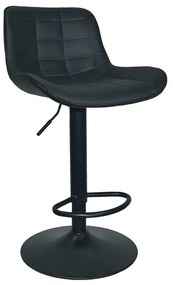 ZITA PLUS Σκαμπό Μπάρ 2τμχ Bar93 Black Pu 48x50x106εκ. 48Χ50Χ60-80/85-106εκ.43.2762.S