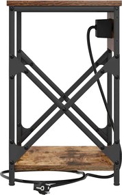 vidaXL Κομοδίνο 2 pcs Καπνιστό Δρύς 41 x 31 x 51 εκ.