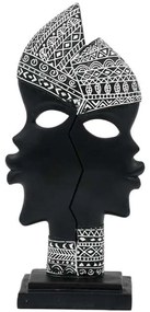Διακοσμητική Φιγούρα African 374-225-466 15x7x31cm Black-White Πολυρεσίνη