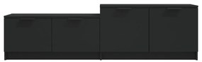 Έπιπλο Τηλεόρασης Μαύρο 158,5x36x45 εκ. Επεξεργασμένο Ξύλο - Μαύρο