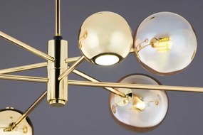 Κρεμαστό Πολύφωτο Moka 4xG9 Χρυσό με Μελί Γυαλί