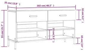 ΠΑΠΟΥΤΣΟΘΗΚΗ ΓΚΡΙ ΣΚΥΡ. 102X35X55 ΕΚ. ΑΠΟ ΕΠΕΞΕΡΓΑΣΜΕΝΟ ΞΥΛΟ 829752