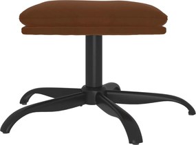 vidaXL Υποπόδιο Καφέ 60x60x36 εκ. από Ύφασμα Μικροϊνών