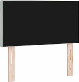 vidaXL LED κεφαλάρι Ανοιχτό γκρι 80 cm Τεχνητό Δέρμα