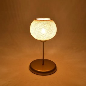 Επιτραπέζιο φωτιστικό Gaia Ε27 μέταλλο χρυσό Φ22x37εκ 22x22x37 εκ.