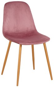 Καρέκλα ArteLibre AUDUBON Ροζ/Χρυσό Ύφασμα/Ξύλο 44x52x85cm