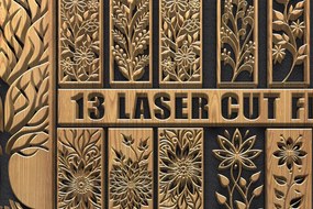 Intra απο ξύλο plywood 3mm-4mm πάχος Δέσμη πάνελ κοπής βοτανικού δέντρου και λουλουδιών Δίασταση 3600x5400 cm INTRAFABR-122443817