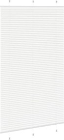 vidaXL Πλισέ περσίδα Λευκό 115x200 cm Πλάτος υφάσματος 114,4 cm