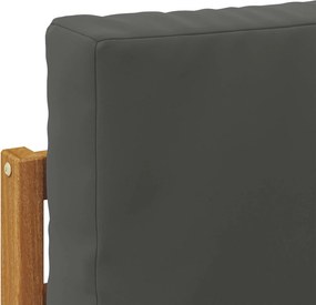 vidaXL Σειρά Καναπέ Εξωτερικού 5 τμχ. Φυσικό και Ανθρακί
