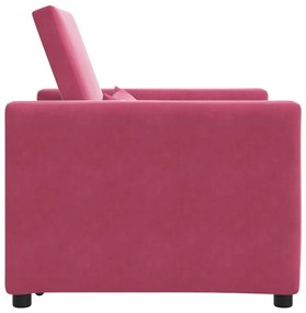 vidaXL Μονός καναπές-κρεβάτι Μπορντό 90 x 165 x 87 εκ. Βελούδο