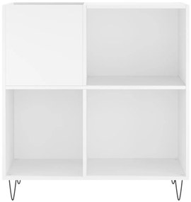 vidaXL Έπιπλο Δίσκων Λευκό 84,5 x 38 x 89 εκ. από Επεξεργασμένο Ξύλο