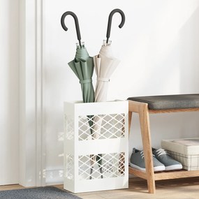 vidaXL Σχέδιο & βάση αποθήκευσης Lattice Λευκό 28 x 12 x 41 εκ Ατσάλι