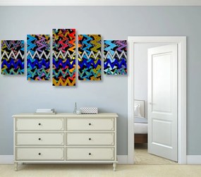 Εικόνα 5 μερών όμορφο μοτίβο σε χρώματα - 200x100