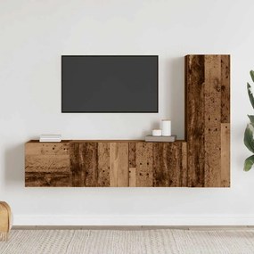 vidaXL 3 τεμαχίων ντουλάπι τηλεόρασης που τοποθετείται τοίχο από