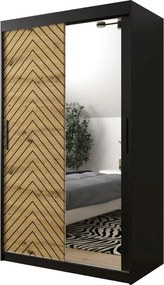 Ντουλάπα συρόμενη Jodelka με καθρέφτη-Mauro-Artisan--Μήκος: 120 εκ.