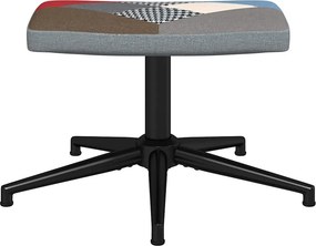 vidaXL Πολυθρόνα Relax Σχέδιο Patchwork Υφασμάτινη με Σκαμπό