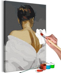 Πίνακας ζωγραφικής με αριθμούς μυστηριώδης γυναίκα - 40x60
