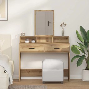 vidaXL Κομμό Υπνοδωματίου με συρτάρι artisan δρυς 100 x 41 x 140 εκ.