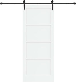 vidaXL Συρόμενη Πόρτα ORKDAL Λευκό και Μαύρο 83 x 202 εκ.