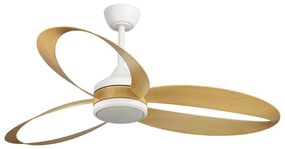 Primo PRCF-80653 Ανεμιστήρας Οροφής 52'' 132εκ. DC Με Τηλεχειριστήριο 1 Φως LED 3Φτερά Λευκός με ξύλινα φτερά