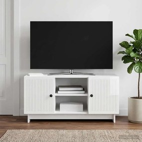 VidaXL Ντουλάπι TV 102 x 34,5 x 50 εκ. Γυαλιστερό Λευκό