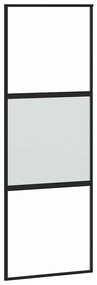 vidaXL Συρόμενη πόρτα με σετ υλικού 76x205 cm από γυαλί&amp;Αλουμίνιο