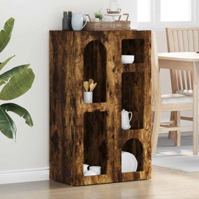 vidaXL Πλαϊνό γραφείο ELST Καπνιστό Δρύς 59 x 35 x 100,5 εκ