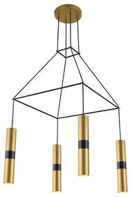 Φωτιστικό Οροφής Πολύφωτο Aca Da Vinci HM854P56BR Gold