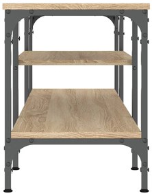 vidaXL Έπιπλο Τηλεόρασης Sonoma Δρυς 121x35x45 εκ. Επεξ. Ξύλο/Σίδερο