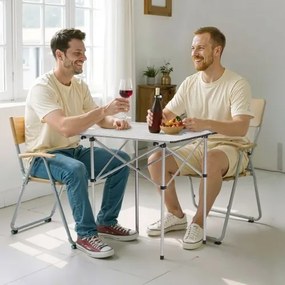 VEVOR Folding Portable Camping Table Aluminum Outdoor Picnic Table Carry Bag