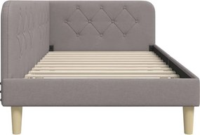 vidaXL Κρεβάτι Γωνίας Taupe 100 x 200 cm ύφασμα