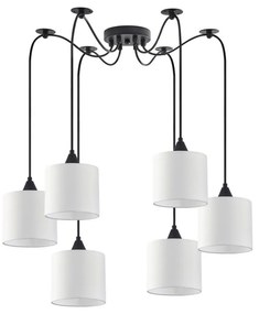 Φωτιστικό Οροφής Κρεμαστό Adept 77-9024 50x300cm 6xE27 60W White Homelighting Fabric