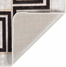 vidaXL Χαλί Πλενόμενο Ανοιχτό Μπεζ 120 x 180 εκ.