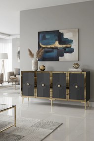 Stewehome πολυλειτουργική κονσόλα ντουλάπι για καφέ και βάση τηλεόρασης 150x32x75 cm