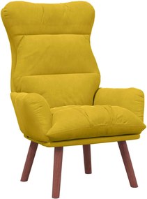 vidaXL Πολυθρόνα Κίτρινο 69 x 74 x 93 εκ. Βελούδο
