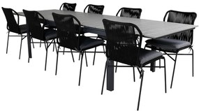 Σετ Τραπέζι και καρέκλες Dallas 699, Πλαστική ύλη, 92 kg, Σχοινί, Polyξύλο, Μέταλλο, Μαξιλάρι καθίσματος: Ναι | Epipla1.gr