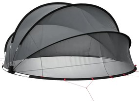 vidaXL Θόλος πισίνας Μαύρο 405 x 405 x 192 εκ.