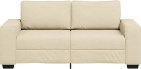 vidaXL Διθέσιος Καναπές Κρεμ 180x77x82 εκ. Ύφασμα