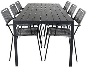 Σετ Τραπέζι και καρέκλες Dallas 2982, Polyξύλο, Μέταλλο, Σχοινί | Epipla1.gr