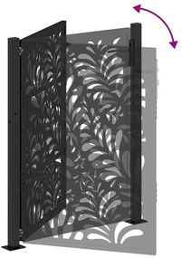 ΠΥΛΗ ΚΗΠΟΥ ΜΑΥΡΗ 105X130 CM ΑΤΣΑΛΙΝΟ ΣΧΕΔΙΟ ΚΥΜΑΤΟΣ 4100970